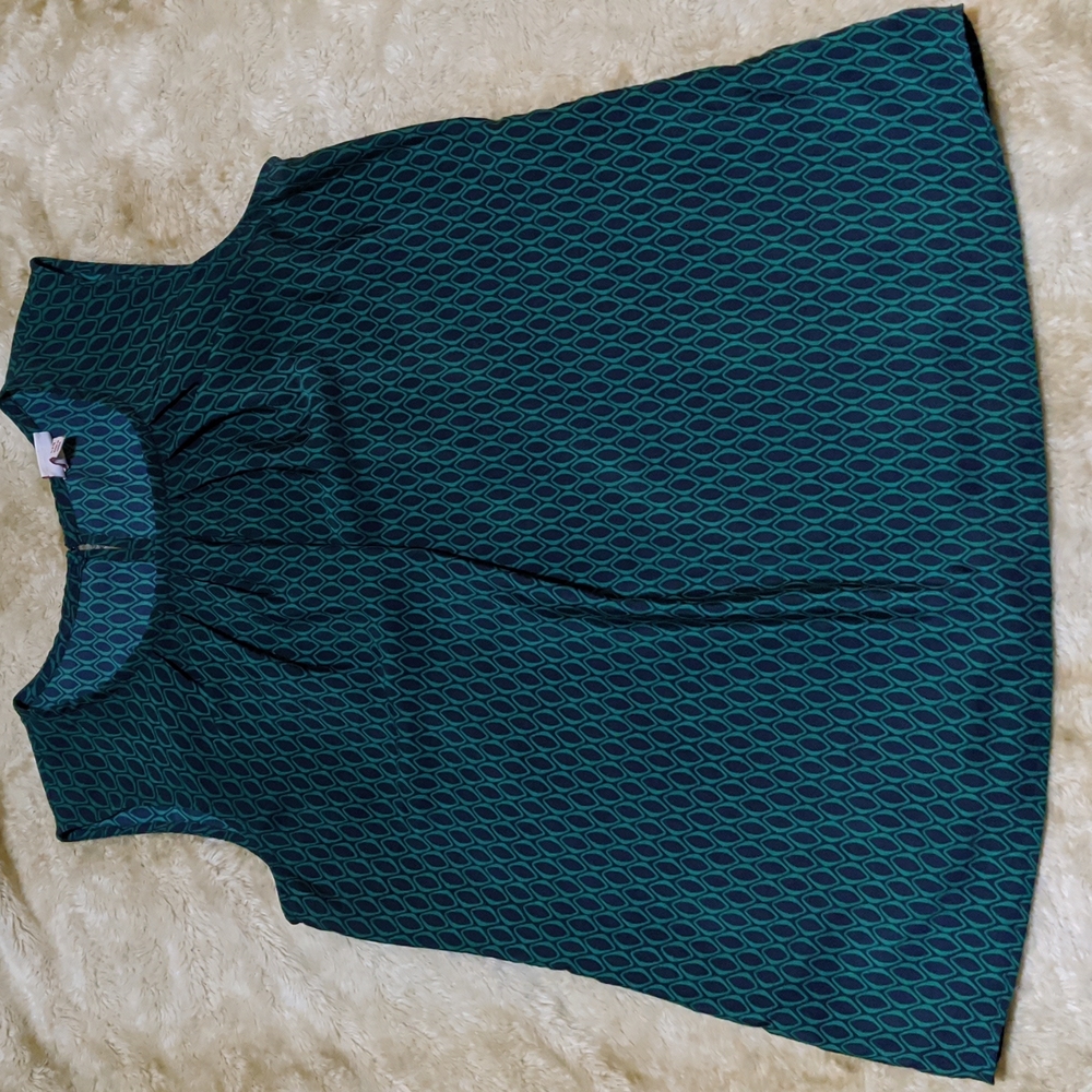 Merona green & dark blue blouse. Size L
